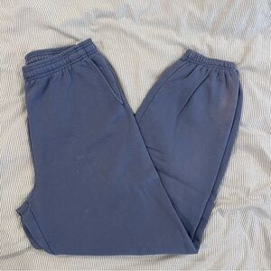 Aritzia Super Puff Super Fleece Sweatpants - blue size M